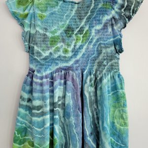 L 12 Ruffle Tank, Oceanic Geode