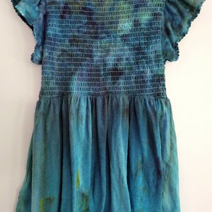 M/L Size 10 Ruffle Sleeve Tank, Marine