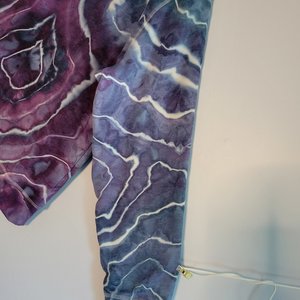 XL Zip-Up Sherpa Lined Hoodie, Periwinkle Geode