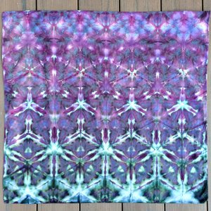 Bandana, Large, Dusty Purple Shibori