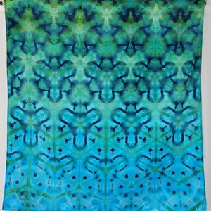 Bandana, Large, Teal Shibori