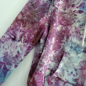 XL Zip Up Hoodie, Bamboo, Hydrangeas 
