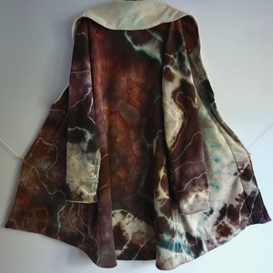 3XL Bathrobe, Brown & Blue Geode