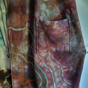 3XL Bathrobe, Brown & Blue Geode