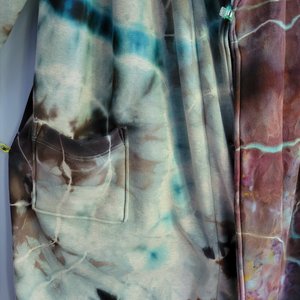 3XL Bathrobe, Brown & Blue Geode