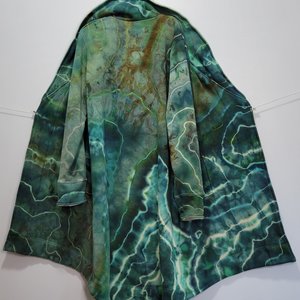 XL Plush Bathrobe, Forest Geode