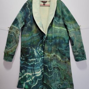 XL Plush Bathrobe, Forest Geode