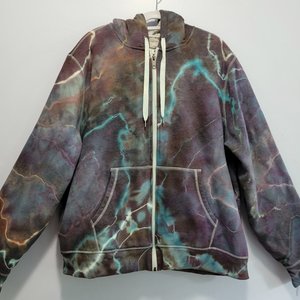XXL Sherpa Lined Hoodie, Stormy Geode