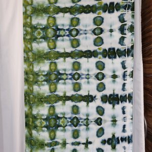 Scarf, Infinity, Drak Green Shibori