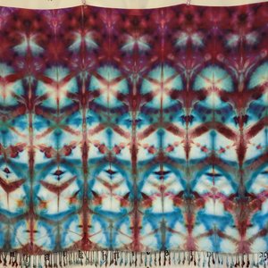 Sarong, Rayon, Strawberry Skies Shibori