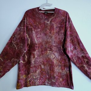 XL Lon Sleeve T-shirt, Port Wine Geode
