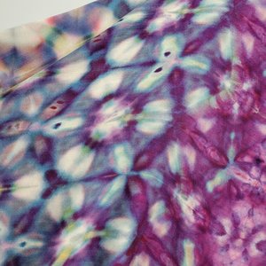 Shawl, Bamboo Rayon, Strawberry Skies Shibori
