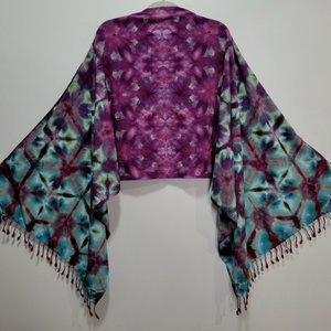 Scarf, Rayon, Strawberry Skies Shibori