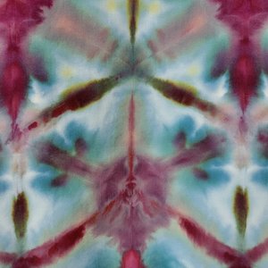 Scarf, Rayon, Strawberry Skies Shibori