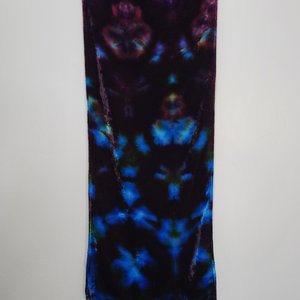Scarf, Velvet, Strawberry Skies Shibori