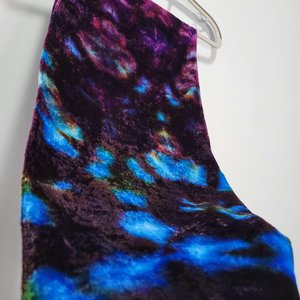 Scarf, Velvet, Strawberry Skies Shibori