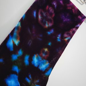 Scarf, Velvet, Strawberry Skies Shibori