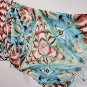 Scarf, Rayon, Stormy Skies Shibori Fan
