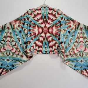 Scarf, Rayon, Stormy Skies Shibori Fan
