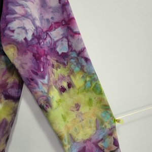 L Mock Neck French Terry, Purple & Wasabi