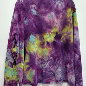 L Mock Neck French Terry, Purple & Wasabi