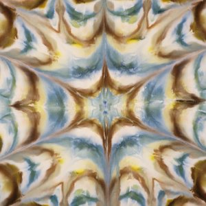 Shawl, Square Rayon, Mariner's Tea Shibori Explosion
