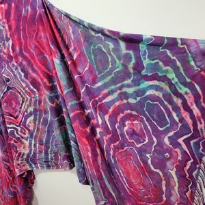 Shawl, Rayon, Purple, Teal, & Pink Geode