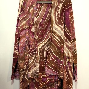 20/22 Rayon Cardigan, Plum Port Geode