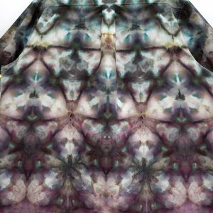 XXL Long Sleeve Cuban Shirt, Stormy Shibori