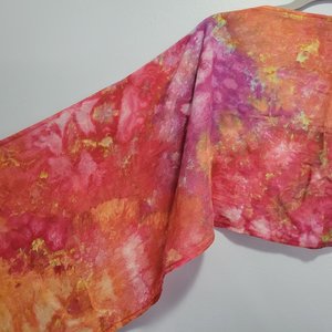 Scarf, Rayon, Watercolor Sunset