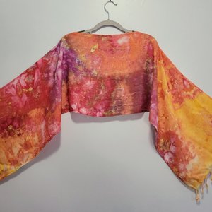 Scarf, Rayon, Watercolor Sunset
