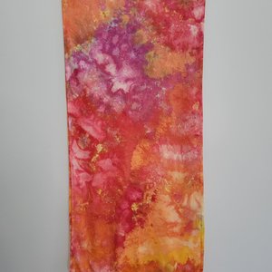Scarf, Rayon, Watercolor Sunset