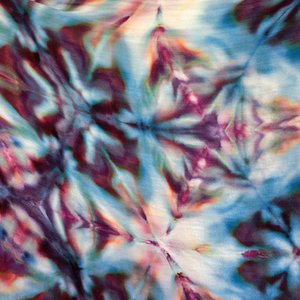 Shawl, Cosmic Strawberry Shibori Explosion