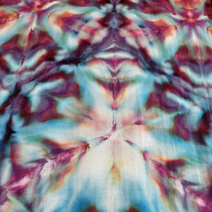 Shawl, Cosmic Strawberry Shibori Explosion