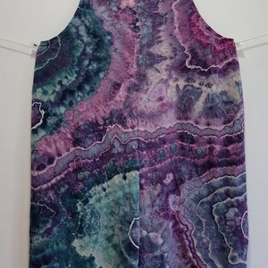2XL Romper, Violet &Teal Geode