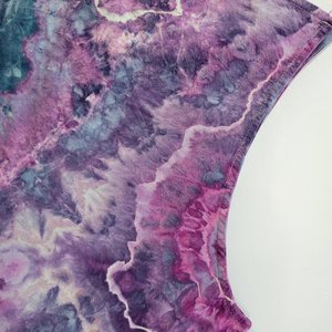 2XL Romper, Violet &Teal Geode
