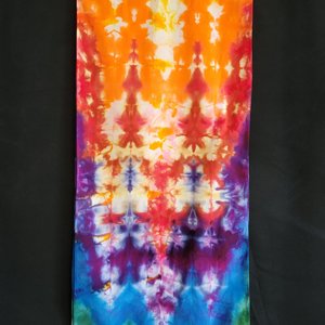 Scarf, Rainbow Pleats