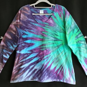 XXL V-neck Lon Sleeve, Northern Lights