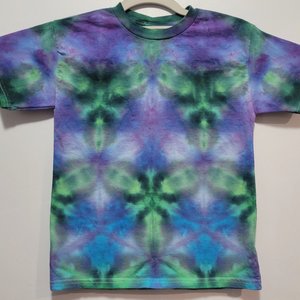 YS T-shirt, Violet & Green Shibori