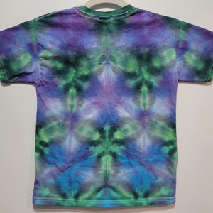 YS T-shirt, Violet & Green Shibori