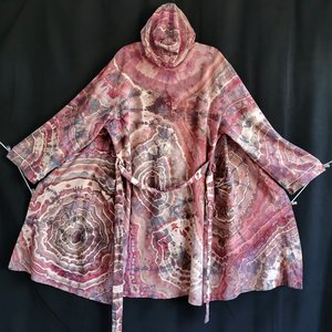 2XL 16-20 Hooded Robe, Plum Port Geode