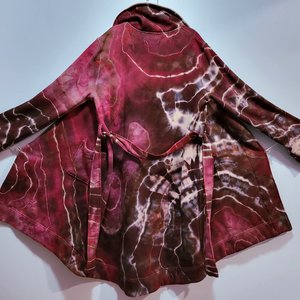 XXL Plush Lined Robe, Port Wine Geode