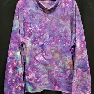XL Mock Neck, French Terry, Strawberry Skies