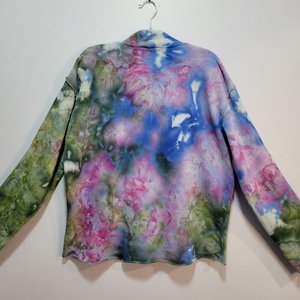 M Mock Neck French Terry, Hydrangea Garden