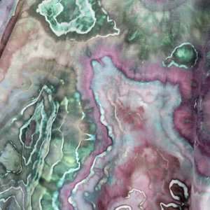 XL Zip-Up T-shirt Hoodie, Green & Purple Geode