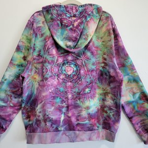 XL Zip-Up Hoodie, Strawberry Mandala