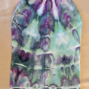 Beanie, Large, Green & Purple Waterfall