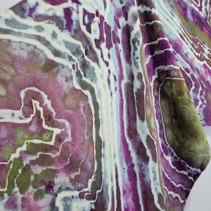 Shawl, Violet & Evergreen Geode
