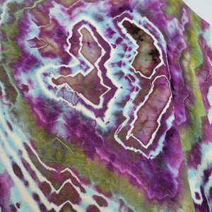 Shawl, Violet & Evergreen Geode