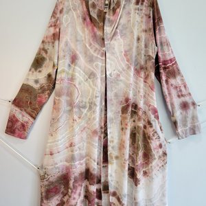 XL Hooded Duster, Winter Berries